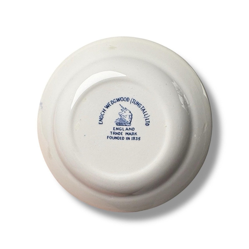 Vintage Schweppes Blue White Enoch Wedgwood Tunstall Mini Plate England Barware - Picture 2 of 3